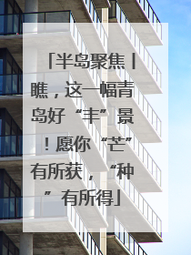 半岛聚焦丨瞧，这一幅青岛好“丰”景！愿你“芒”有所获，“种”有所得