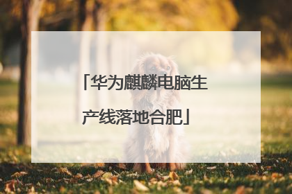 华为麒麟电脑生产线落地合肥