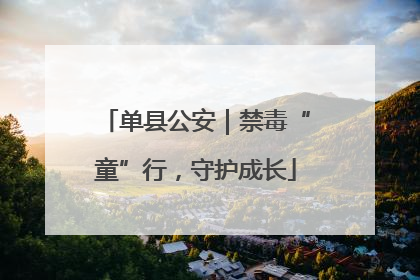 单县公安｜禁毒“童”行，守护成长