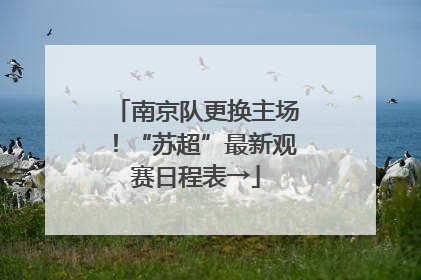 南京队更换主场！“苏超”最新观赛日程表→