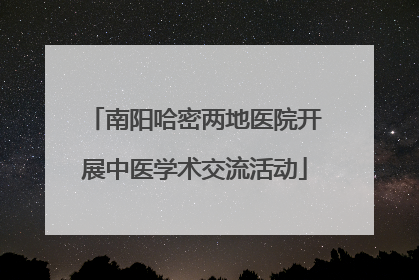 南阳哈密两地医院开展中医学术交流活动