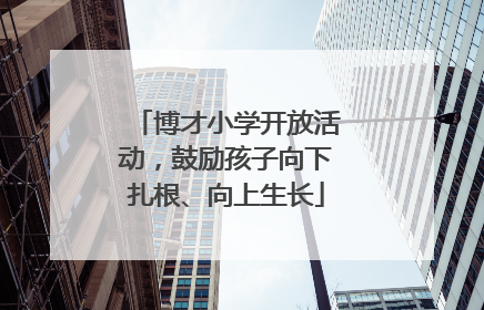 博才小学开放活动，鼓励孩子向下扎根、向上生长