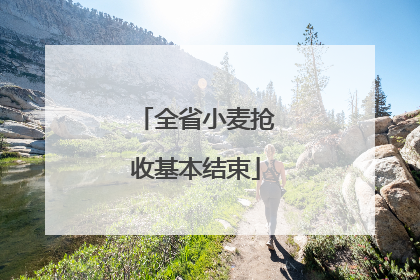 全省小麦抢收基本结束