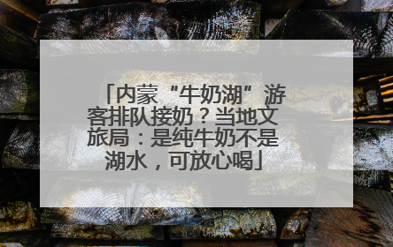 内蒙“牛奶湖”游客排队接奶？当地文旅局：是纯牛奶不是湖水，可放心喝