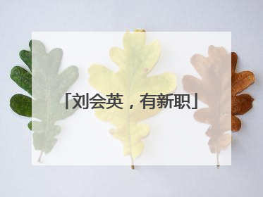 刘会英，有新职
