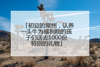初夏的常州，认养一头牛为福利院的孩子们送去1000份特别的礼物
