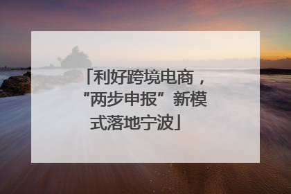 利好跨境电商，“两步申报”新模式落地宁波