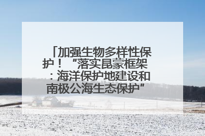 加强生物多样性保护！“落实昆蒙框架：海洋保护地建设和南极公海生态保护”主题论坛将举办