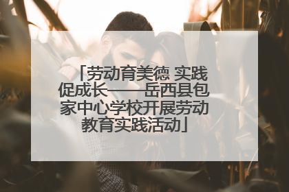 劳动育美德 实践促成长——岳西县包家中心学校开展劳动教育实践活动