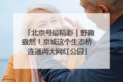 北京号最精彩｜野趣盎然！京城这个生态桥连通两大网红公园