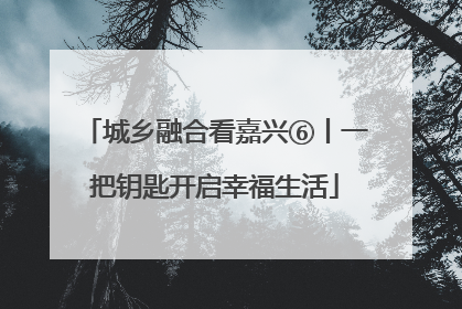 城乡融合看嘉兴⑥丨一把钥匙开启幸福生活