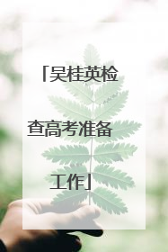 吴桂英检查高考准备工作