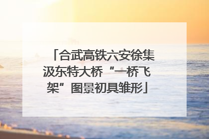 合武高铁六安徐集汲东特大桥“一桥飞架”图景初具雏形