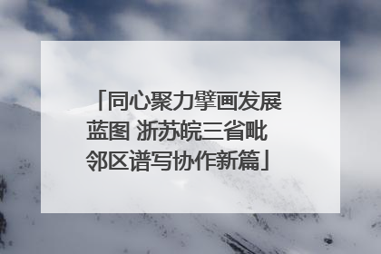同心聚力擘画发展蓝图 浙苏皖三省毗邻区谱写协作新篇