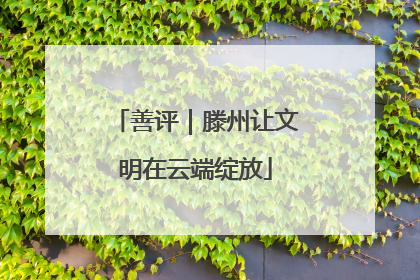 善评｜滕州让文明在云端绽放