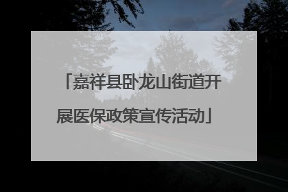 嘉祥县卧龙山街道开展医保政策宣传活动
