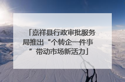 嘉祥县行政审批服务局推出“个转企一件事”带动市场新活力