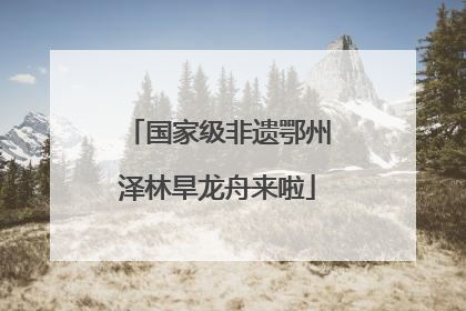 国家级非遗鄂州泽林旱龙舟来啦
