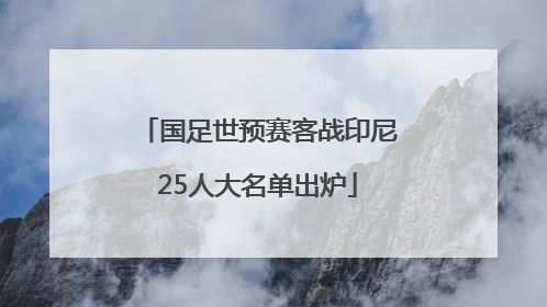 国足世预赛客战印尼25人大名单出炉