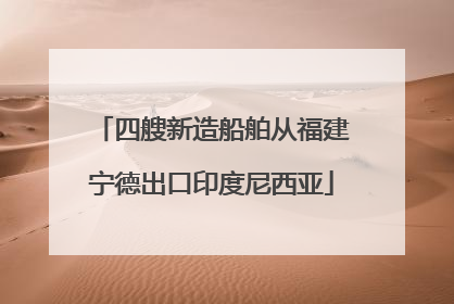 四艘新造船舶从福建宁德出口印度尼西亚