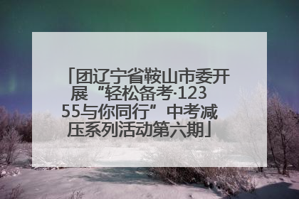 团辽宁省鞍山市委开展“轻松备考·12355与你同行”中考减压系列活动第六期