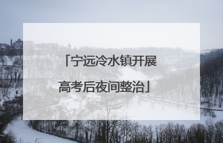 宁远冷水镇开展高考后夜间整治