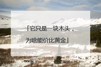它只是一块木头，为啥能价比黄金