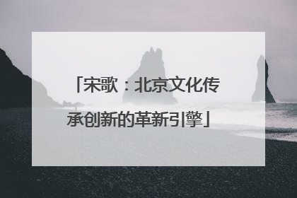 宋歌：北京文化传承创新的革新引擎