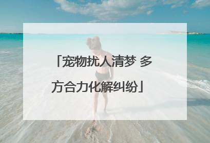 宠物扰人清梦 多方合力化解纠纷