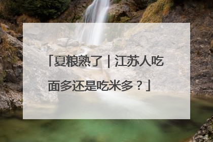 夏粮熟了｜江苏人吃面多还是吃米多？