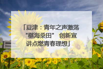夏津：青年之声激荡“椹海桑田” 创新宣讲点燃青春理想