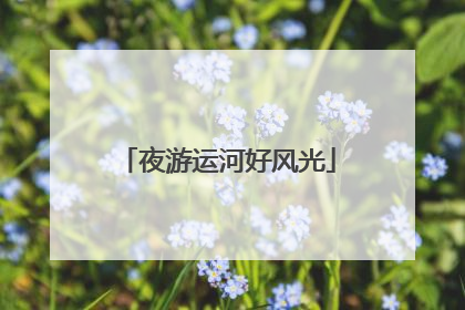 夜游运河好风光