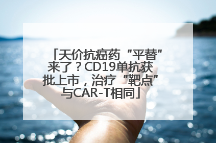 天价抗癌药“平替”来了？CD19单抗获批上市，治疗“靶点”与CAR-T相同