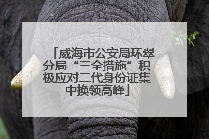 威海市公安局环翠分局“三全措施”积极应对二代身份证集中换领高峰