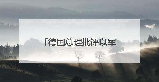 德国总理批评以军在加沙军事行动