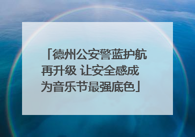 德州公安警蓝护航再升级 让安全感成为音乐节最强底色