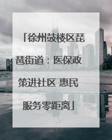 徐州鼓楼区琵琶街道：医保政策进社区 惠民服务零距离