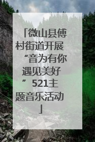 微山县傅村街道开展“音为有你 遇见美好”521主题音乐活动