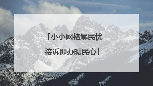 小小网格解民忧 接诉即办暖民心