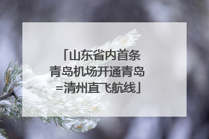 山东省内首条 青岛机场开通青岛=清州直飞航线