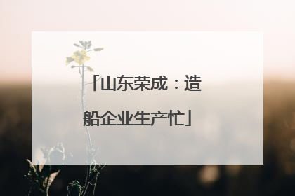 山东荣成：造船企业生产忙