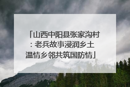山西中阳县张家沟村：老兵故事浸润乡土 温情乡邻共筑国防情