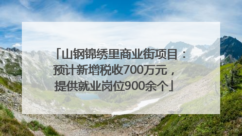 山钢锦绣里商业街项目：预计新增税收700万元，提供就业岗位900余个