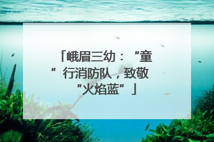 峨眉三幼：“童”行消防队，致敬“火焰蓝”
