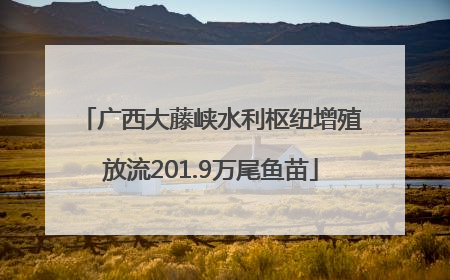广西大藤峡水利枢纽增殖放流201.9万尾鱼苗