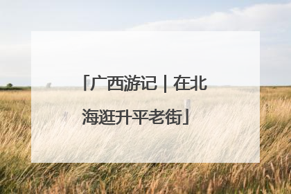 广西游记｜在北海逛升平老街