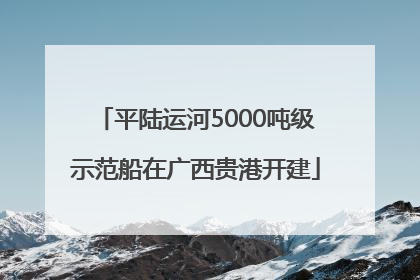 平陆运河5000吨级示范船在广西贵港开建
