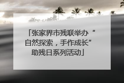 张家界市残联举办“自然探索，手作成长”助残日系列活动