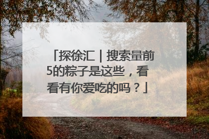 探徐汇｜搜索量前5的粽子是这些，看看有你爱吃的吗？