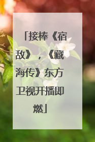 接棒《宿敌》，《藏海传》东方卫视开播即燃